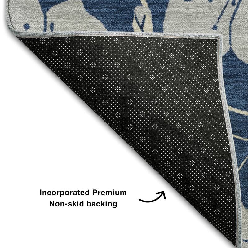 Premium Washable Super Soft Modern Floral Mayfield Rug