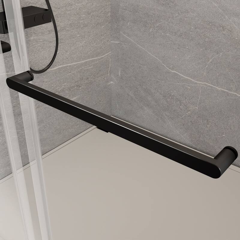 Sliding Frameless Shower Door with 3/8 Inch (10mm) Thick Tampered Glass