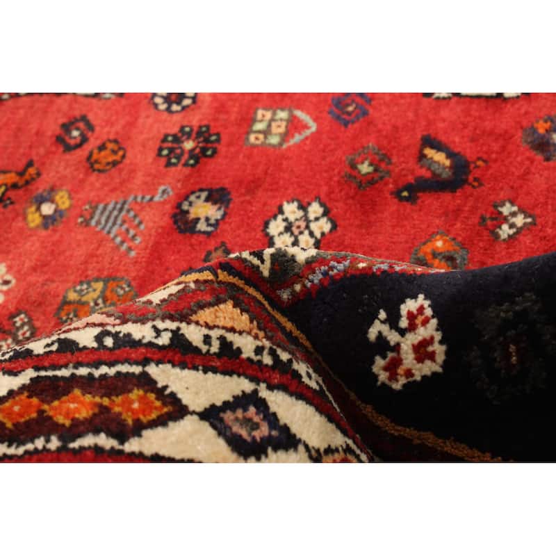ECARPETGALLERY Hand-knotted Anatolian Vintage Red Wool Rug - 5'3 x 9'4