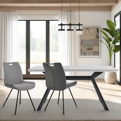 Coronado Mid-Century Dining Chair Set, Upholstered Set of 2 Dining Accent Chairs