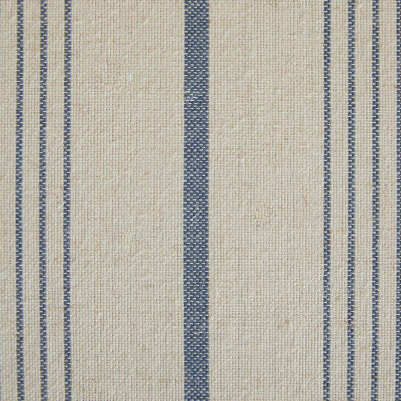 Striped Fabric Chair with Channel Stitching