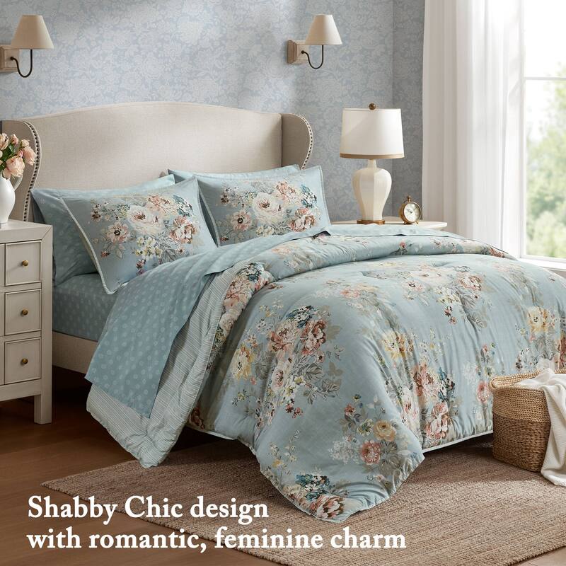 Madison Park Essentials Heather Vintage-inspired Collection floral print Comforter Set