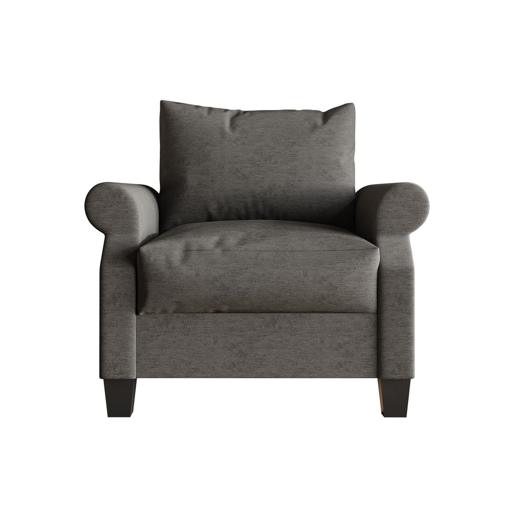 CraftPorch Classic Linen Upholstered Arm Chair