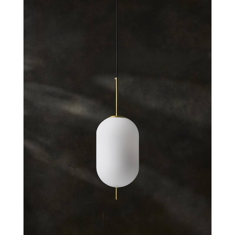 Livabliss Redon Modern Pendant - 8"L x 8"W x 13"H - Brass