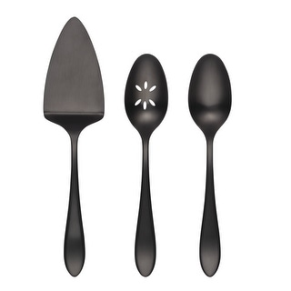 Cambridge Waldwick Black Satin 3-Piece Serving Set