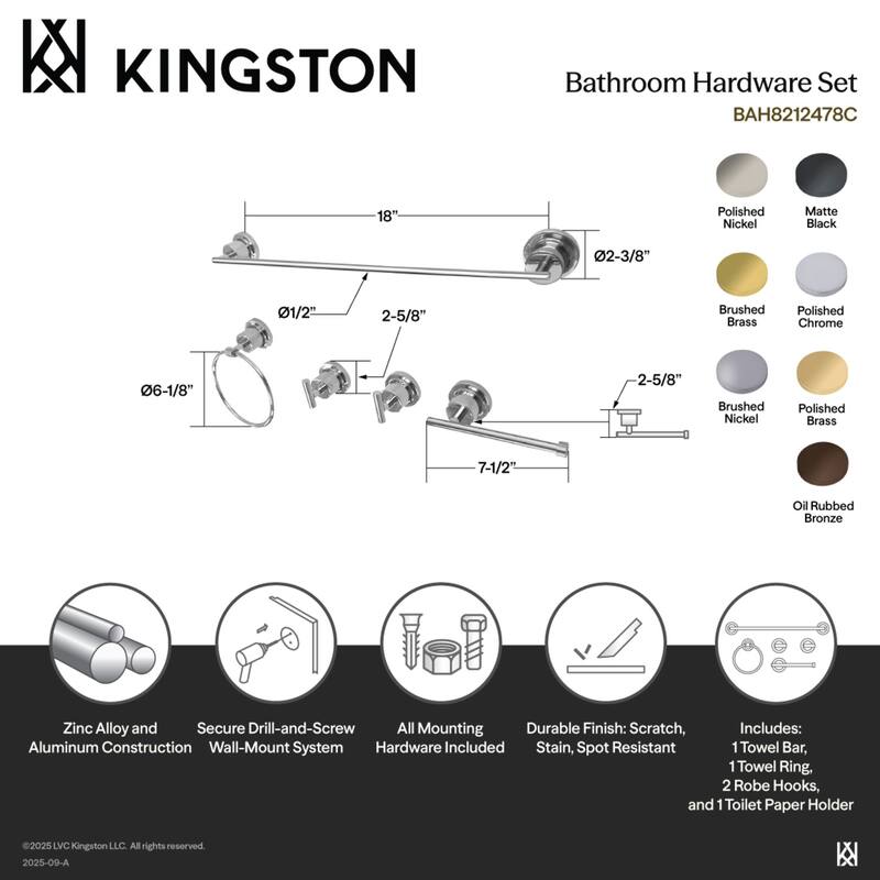 Concord 5-Piece Bathroom Accessory Set in Oil Rubbed Bronze