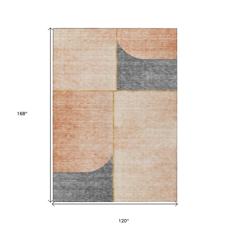 HomeRoots Abstract Transitional Rectangle Outdoor Rug