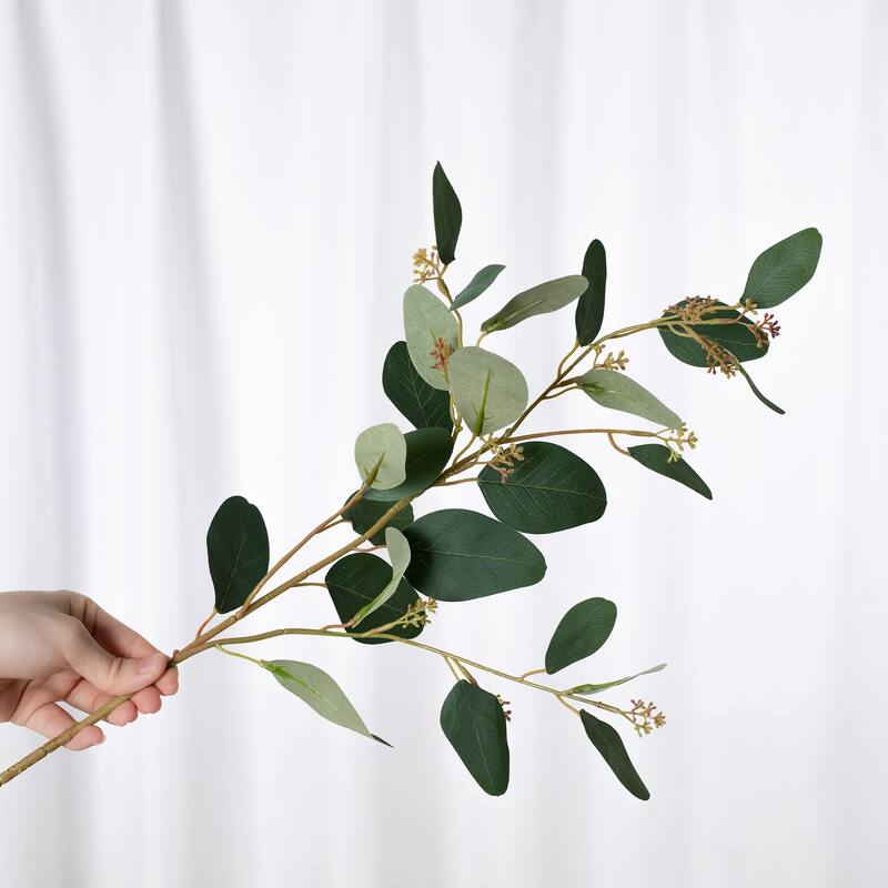 Artificial Eucalyptus Branch (1 Stem) - Green