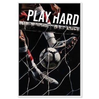 Play Hard Soccer Canvas Mancave Art by Art Remedy