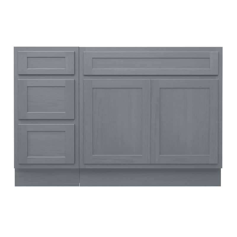 Vanity Art 54" Oak Freestanding Bathroom Vanity Cabinet without Top