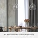 preview thumbnail 12 of 13, Hunter Xidane 1 Light Clear Glass Pendant or Semi-Flush Light - Kitchen Island, Dining Room, Entry - Glam, Contemporary