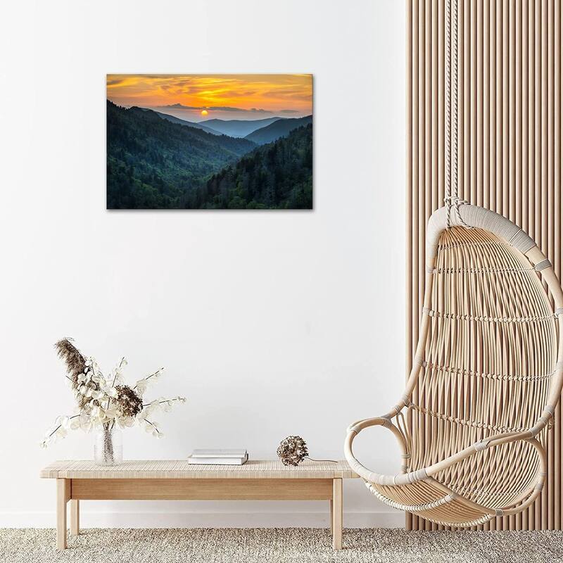 Forest Sunrise Wall Art Decor Great Smoky Mountains Photo