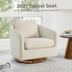 preview thumbnail 14 of 40, Spruce & Spring Classic Swivel Club Accent Chair with Back Cushion & Solid Wood Frame