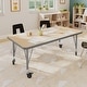 preview thumbnail 4 of 47, 24''W x 48''L Thermal Laminate Activity Table - Adjustable Short Legs Light Natural Top/Silver Frame
