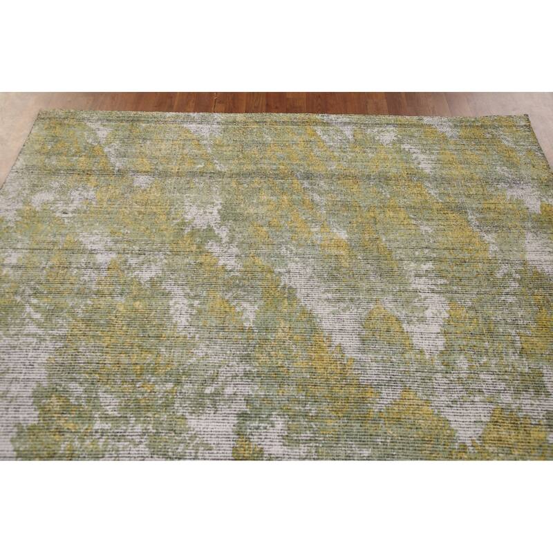 Modern Abstract Area Rug Handmade Wool Carpet - 6'4" x 9'8"