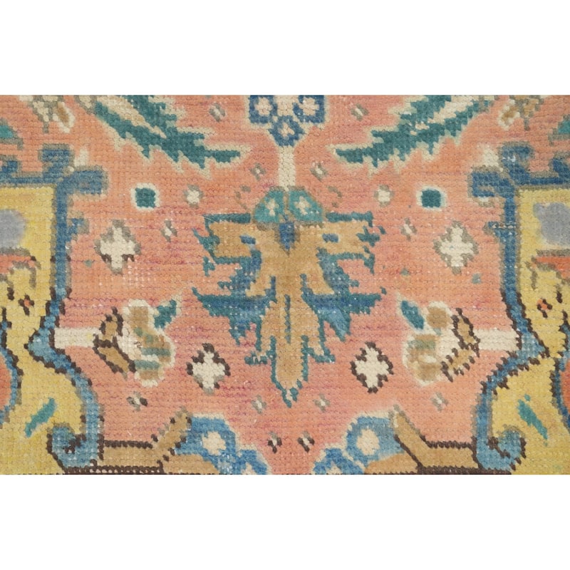 Hand Knotted Oriental 100% Wool Carpet Traditional Floral Pink Tabriz Area Rug - 6' 0'' X 4' 6''