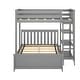 preview thumbnail 19 of 25, Max and Lily L Shaped Twin over Full Bunk Bed with Bookcase