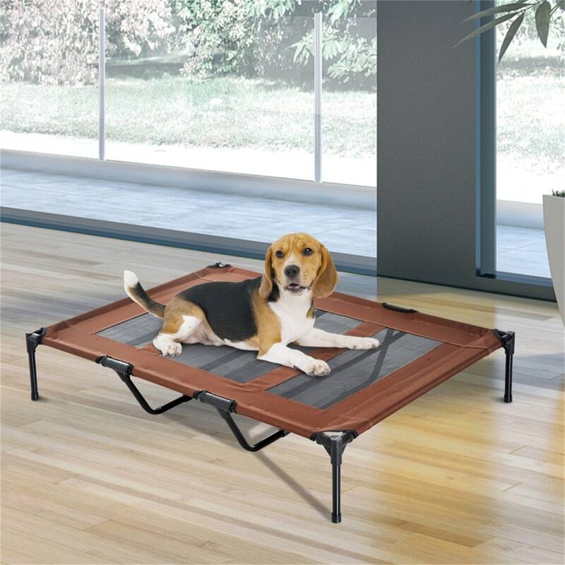 Elevated Pet Bed with Lightweight Steel Frame and Non-Skid Rubber Feet - 48" L x 36.25" W x 9" H