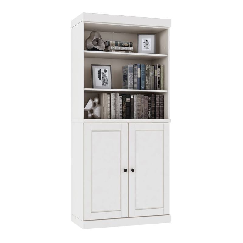 100% Solid Wood 6-Shelf Bookcase with Optional Doors by Palace Imports