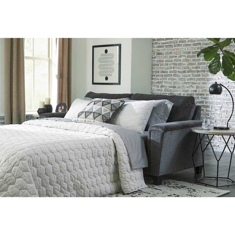 Signature Design by Ashley Abinger Queen Sofa Sleeper - 89" W x 38" D x 39" H - Smoke
