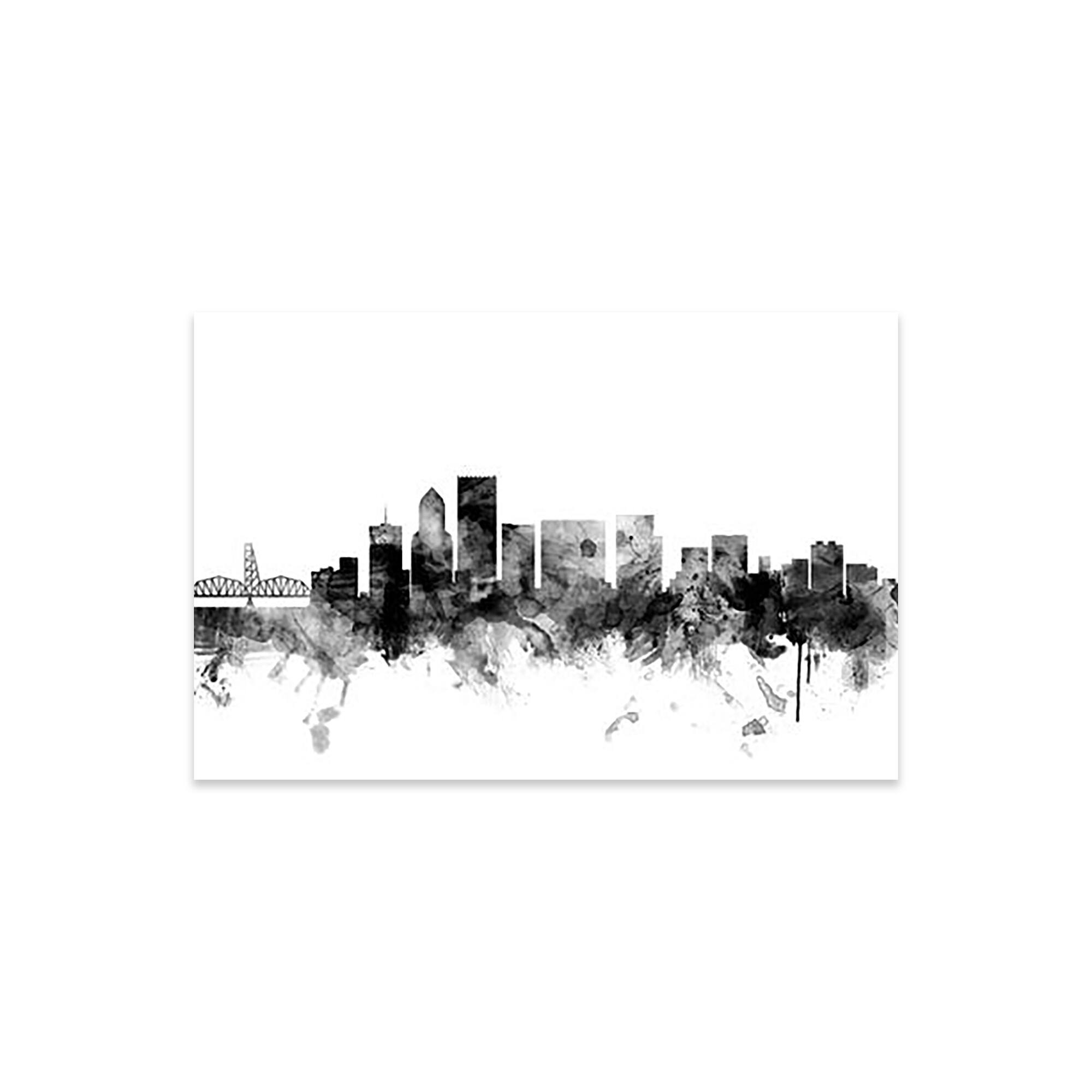 Portland, Oregon In Black & White Print On Acrylic Glass by Michael