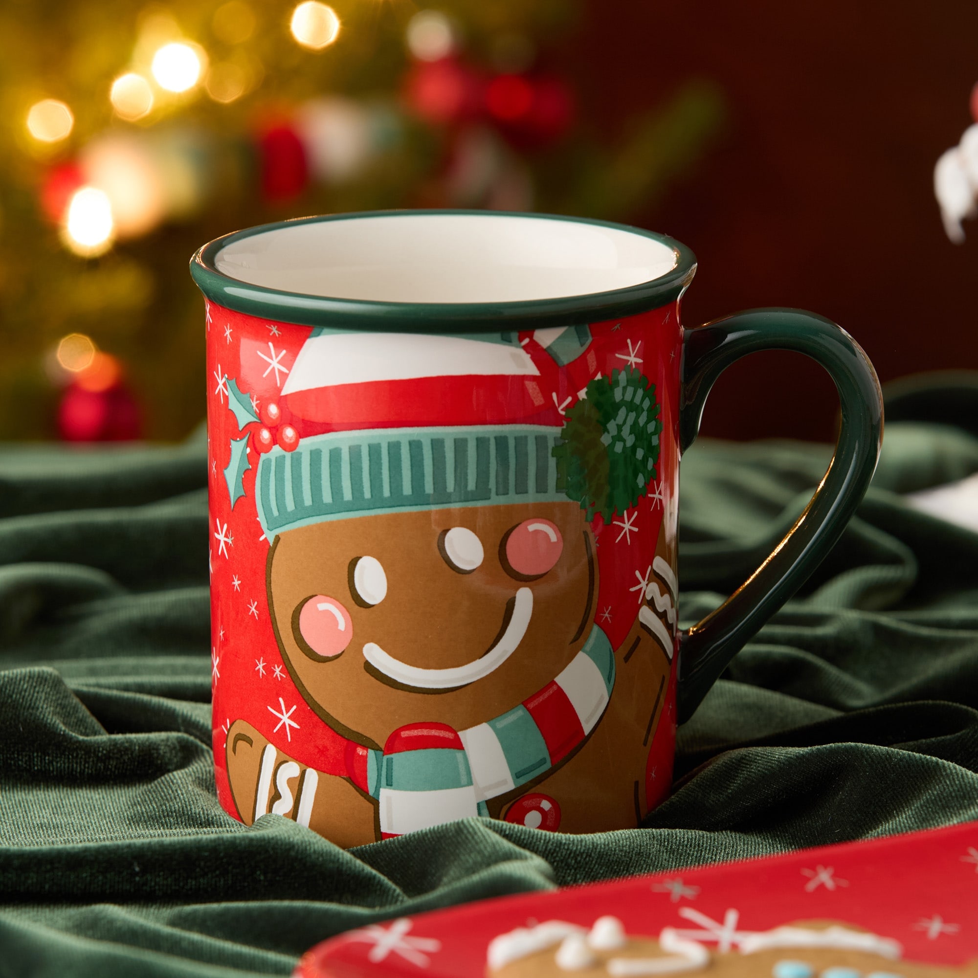 【SHEGAIA】Christmas Limited Edition 水分セット Certified International Christmas Whimsy Gingerbread Set of 4 Mugs