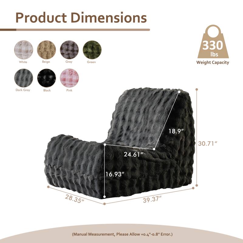 XIZZI Bean Bag Chair for Living Room Soft Plush Lounge Seating