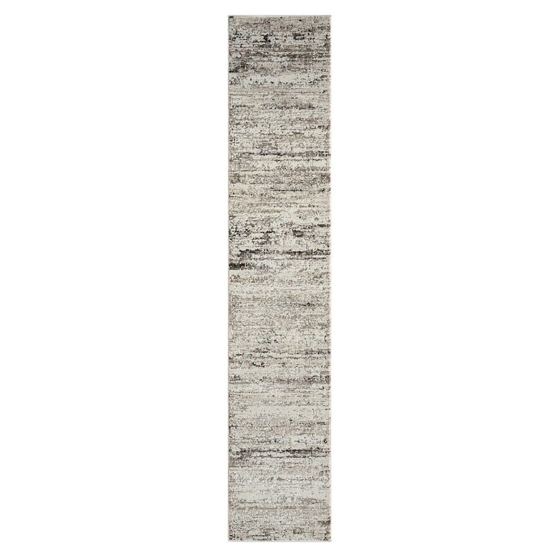 Bailey Transitional Abstract Gray/Beige Performance Indoor Area Rug by Sevita