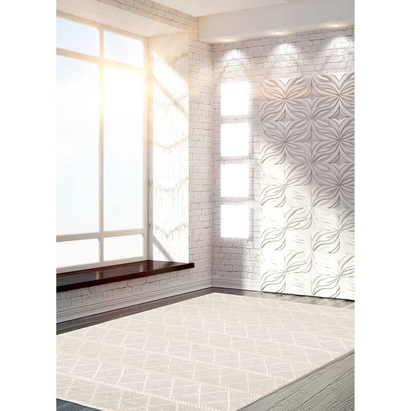 ECARPETGALLERY Braid weave Sienna Grey Wool Rug - 4'10 x 7'10