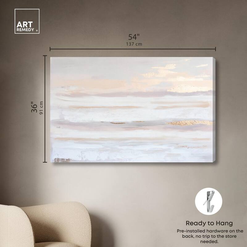 Gilded Dawn Canvas by Art Remedy, Gallery Wrapped