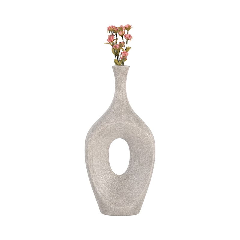 Sagebrook Home Ceramic 19" Open Cut Vase, Oval, 19"H
