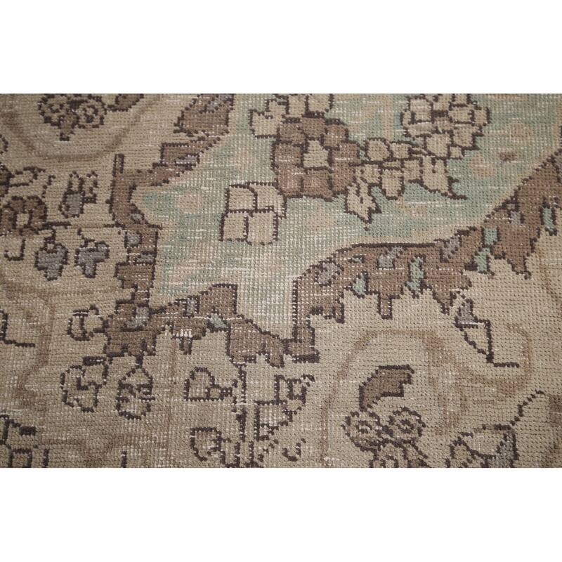 Tabriz Persian Antique Area Rug Handmade Wool Carpet - 9'5" x 12'2"