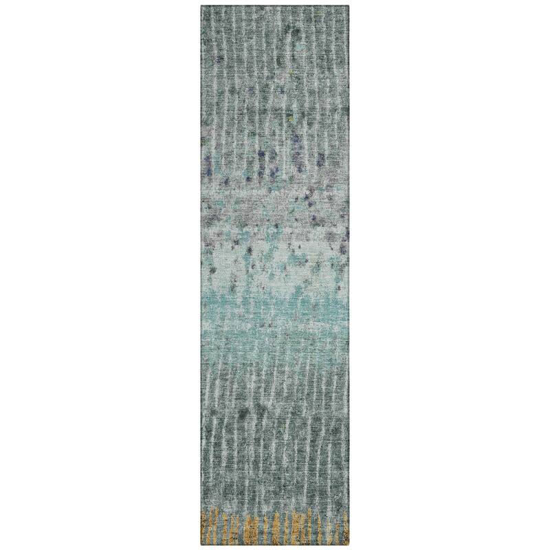 Machine Washable Indoor/ Outdoor Boho Modern Chantille Rug