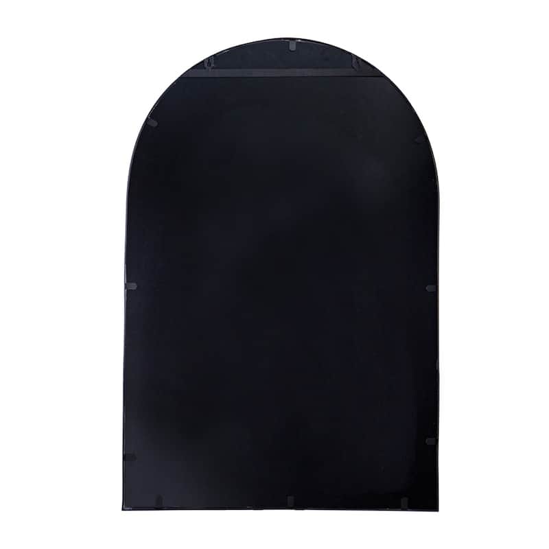 24" x 36" Black Arched Mirror with Metal Frame, Wall Mirror for Living Room Bedroom Entryway