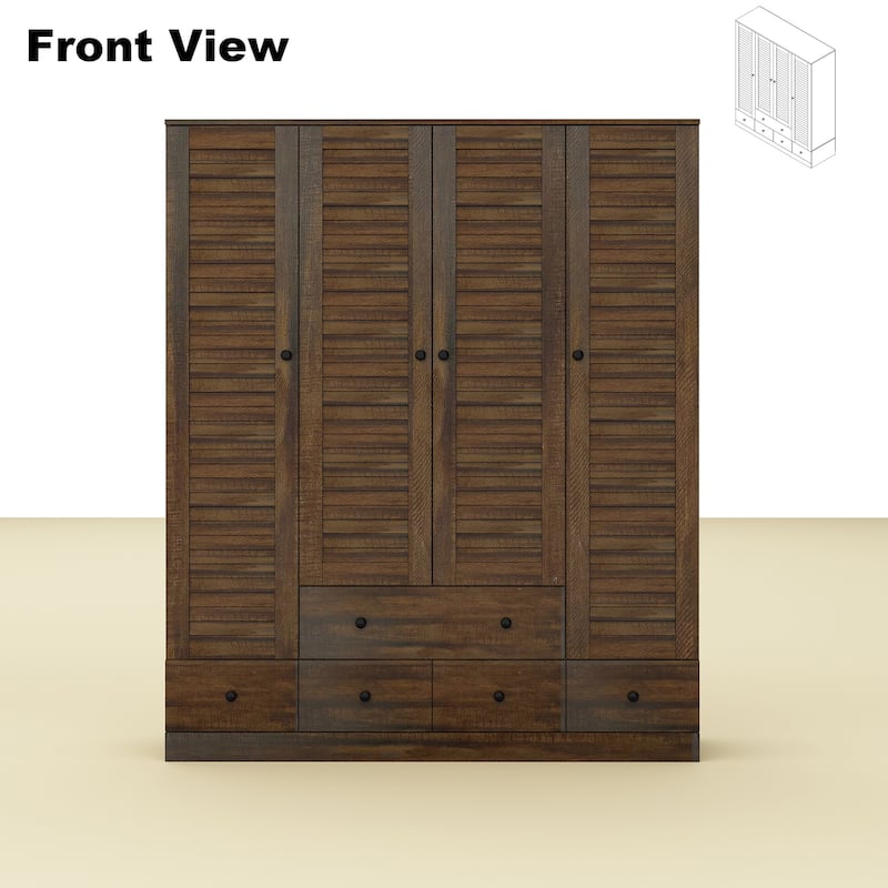 Bedroom Armoire Closet Armoire Wardrobe Closet Clothing Rod Drawer