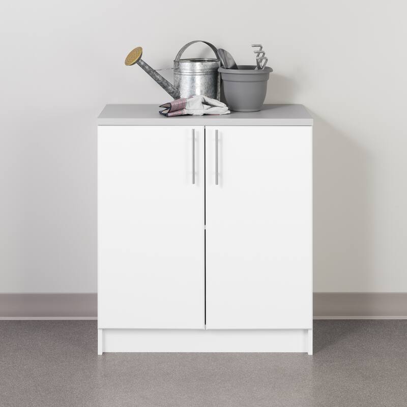Prepac Elite Home Storage 16 in Deep Base Cabinet - 32" W x 35.75" H x 18" D - White