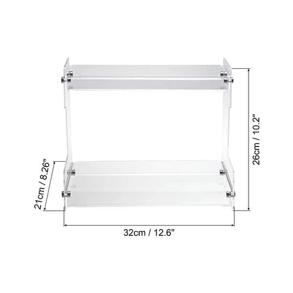 Bathroom Organizer Countertop, 2 Tier Kitchen Spice Rack - Clear - Bed ...