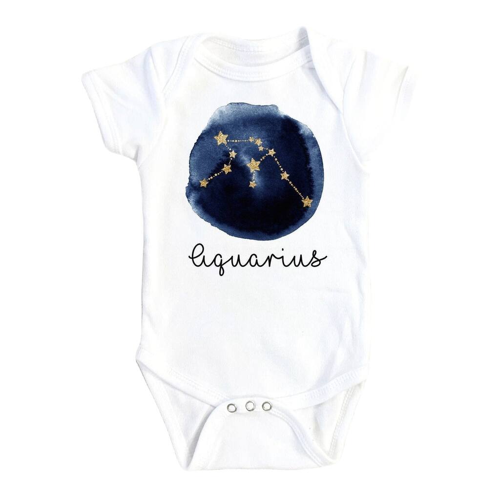 Aquarius Zodiac - Baby Boy Girl Clothes Infant Bodysuit Funny Cute Newborn