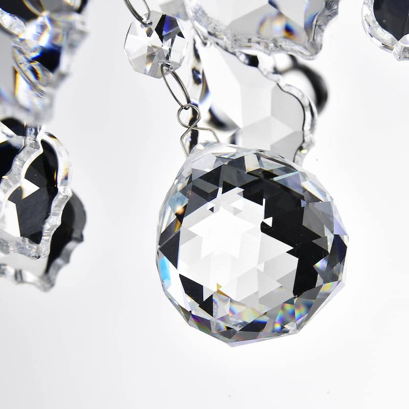 Chrome 5-Light Candle Style Chandelier with Crystal