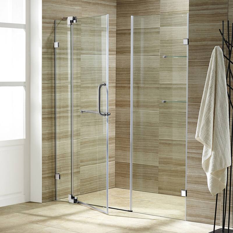 VIGO Pirouette Frameless Pivot Shower Door