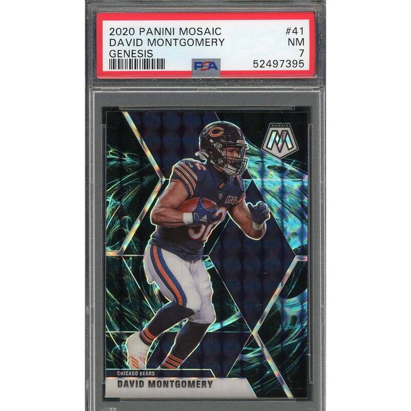 David Montgomery 2020 Panini Mosaic Genesis Card #41 PSA 7 - 8'6" x 11'6"