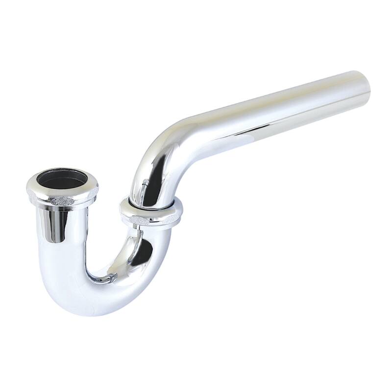 Kingston Brass Made To Match 1-1/4 (or 1-1/2) x 1-1/2 Inch Decor P-Trap without Flange, 13-1/16 Inch Length, 18 Gauge - Polished Chrome