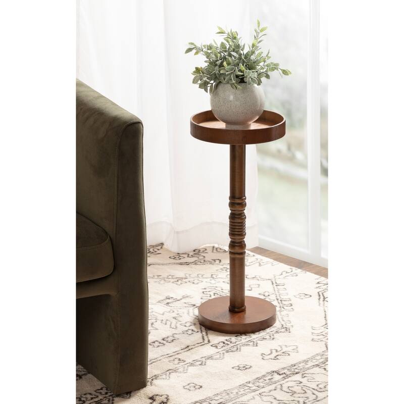 Kate and Laurel Bellport Pedestal End Table - 10x10x22