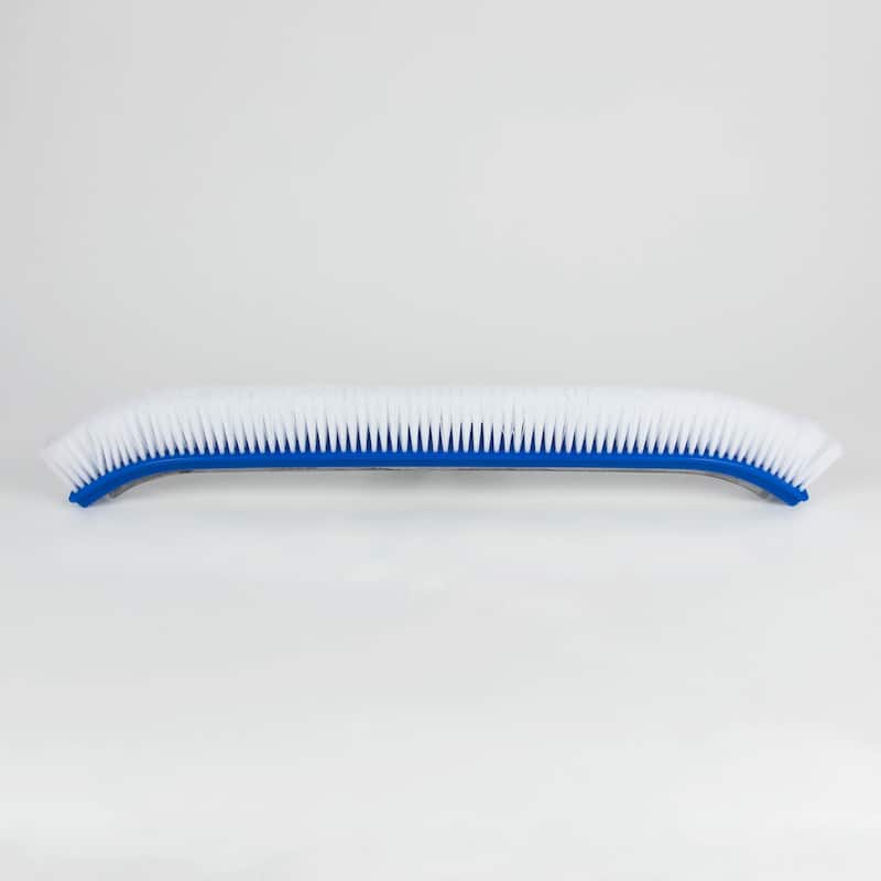 18" Curved Aluminum Residential Pool Bristle Cleaning Wall Brush