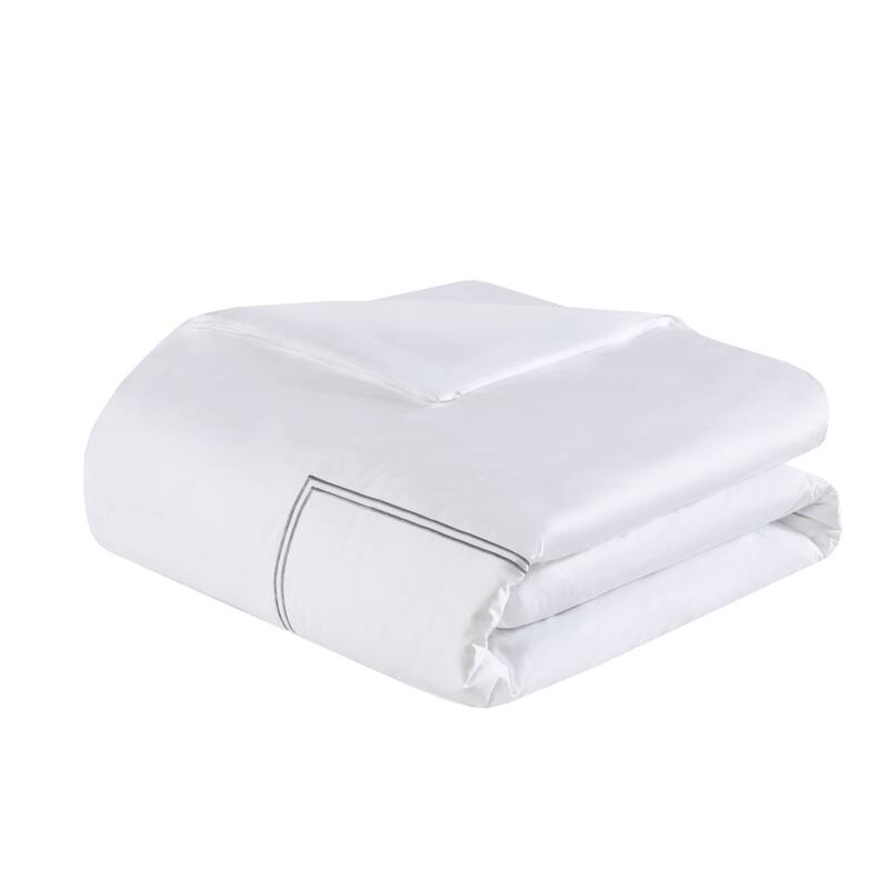 Madison Park Signature 500 Thread Count Luxury Collection 100% Cotton Sateen Embroidered Comforter Set