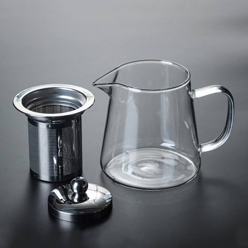 Borosilicate Glass 16.9 fl oz Teapot w/ Stainless Steel Strainer - 16.9 fl oz