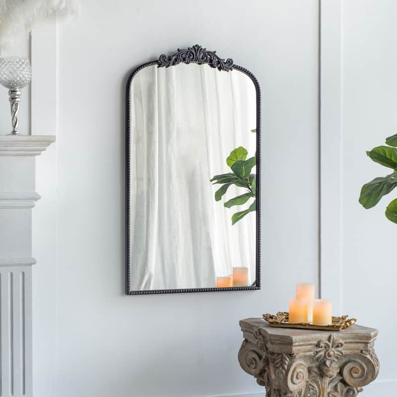 24" x 42" Arch Mirror Baroque Inspired Wall Decor