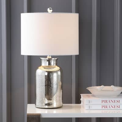 Andrews 24.5" Mercury Glass LED Table Lamp, Mercury Silver by JONATHAN Y