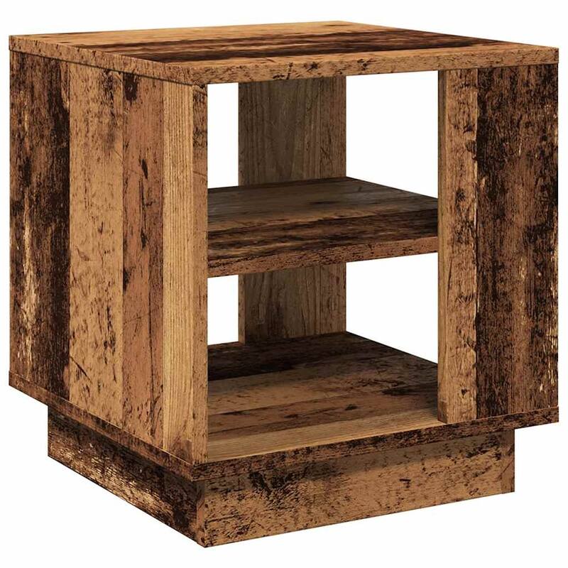 vidaXL Coffee Table Old Wood Engineered Wood Small Coffee Table Square - 15.7 x 15.7 x 16.9 in