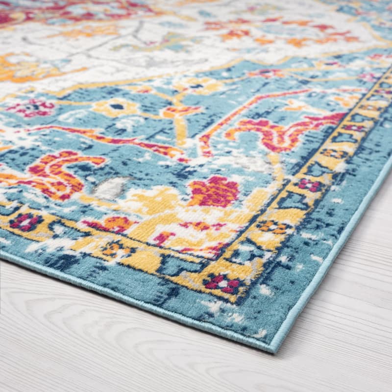 Dynah Bohemian & Eclectic Medallion Indoor Area Rug